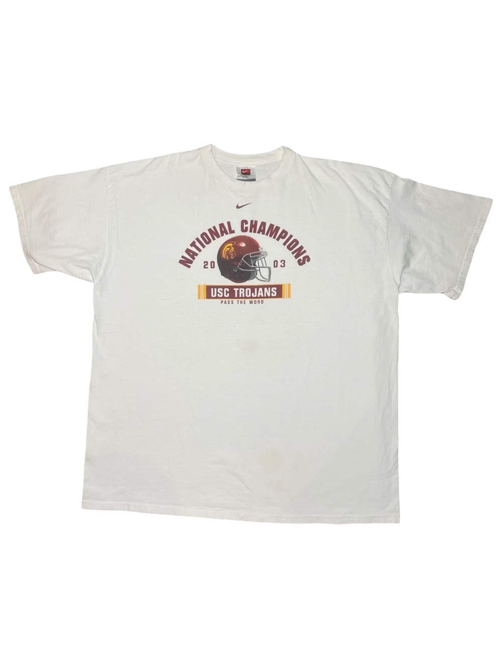 Vintage Y2K Nike USC Trojans 2003 National Champions Tee XXL College Football